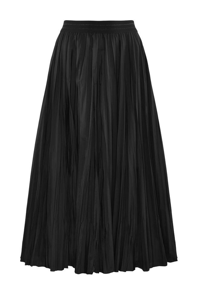Плиссированная черная юбка 5