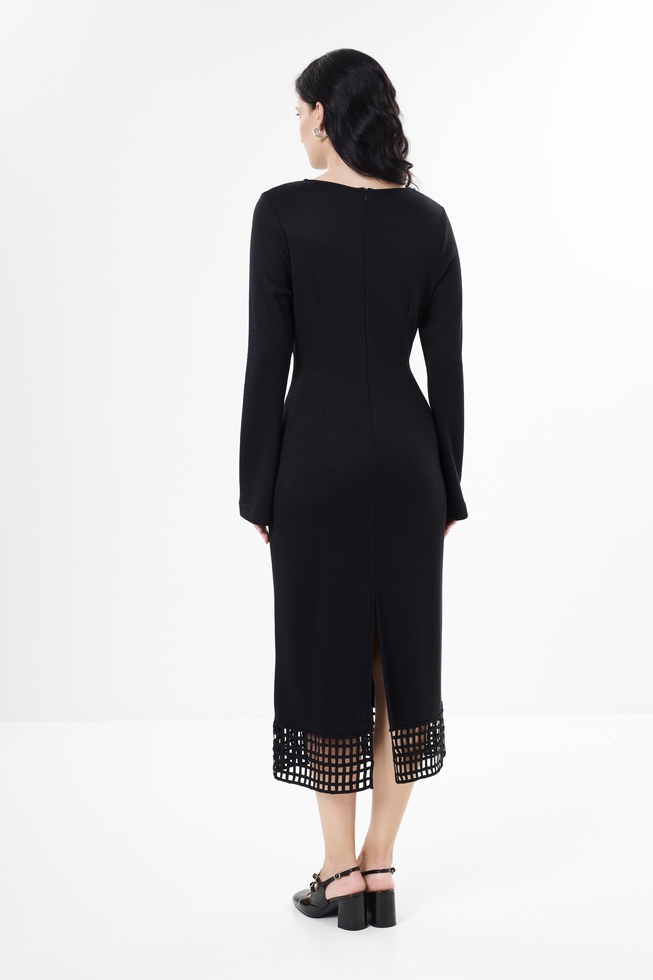 Черное платье миди 2