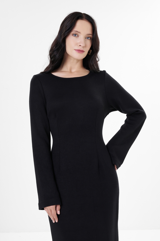 Черное платье миди 3