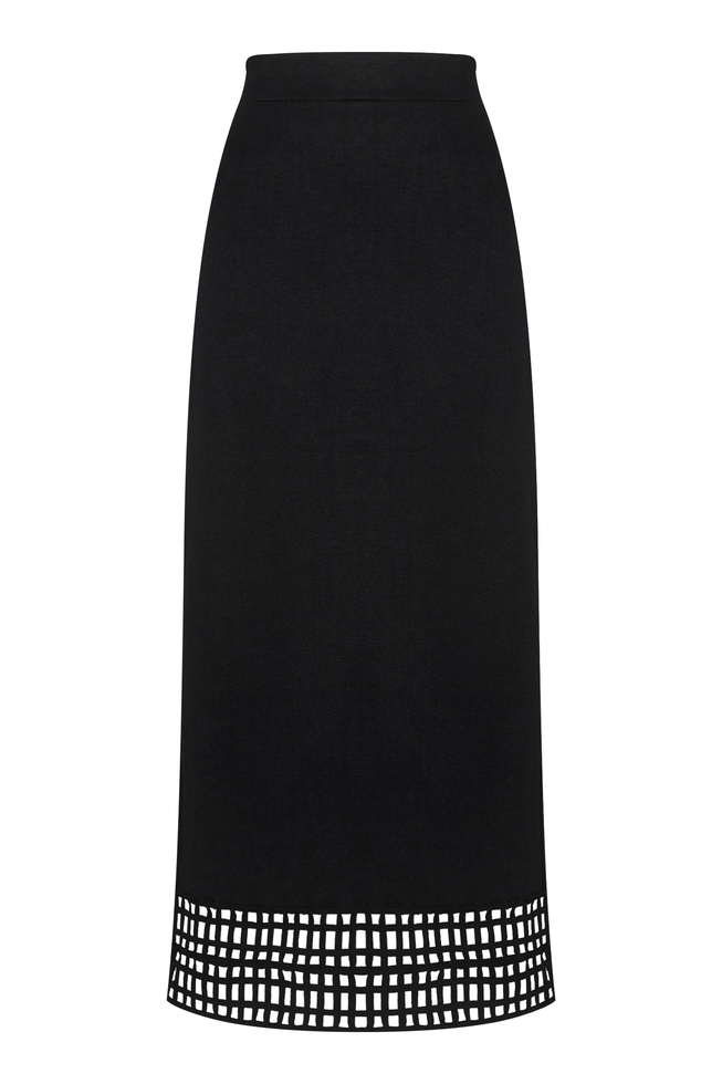 Черная длинная юбка 5