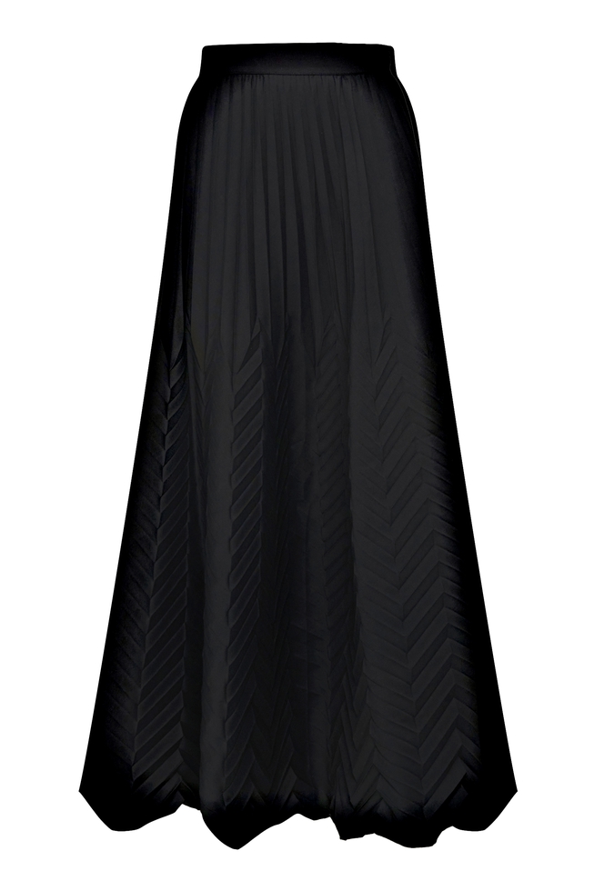 Черная длинная юбка 5