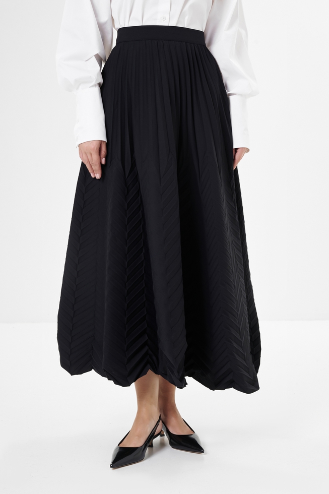 Черная длинная юбка 1