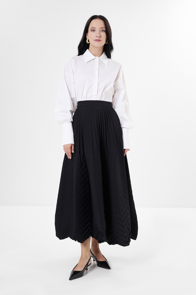 Черная длинная юбка 3