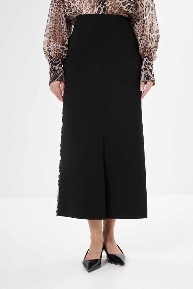 Черная длинная юбка 1