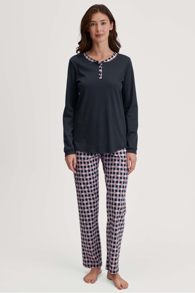 Женская хлопковая пижама с брюками 1