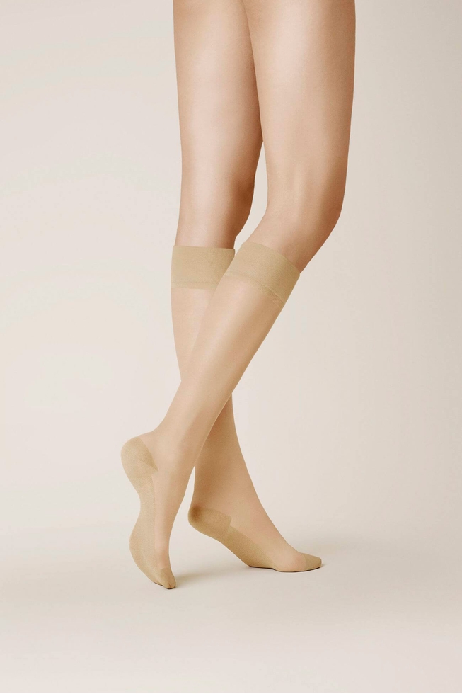 Гольфы женские бежевые Cotton Sole 20 den 1