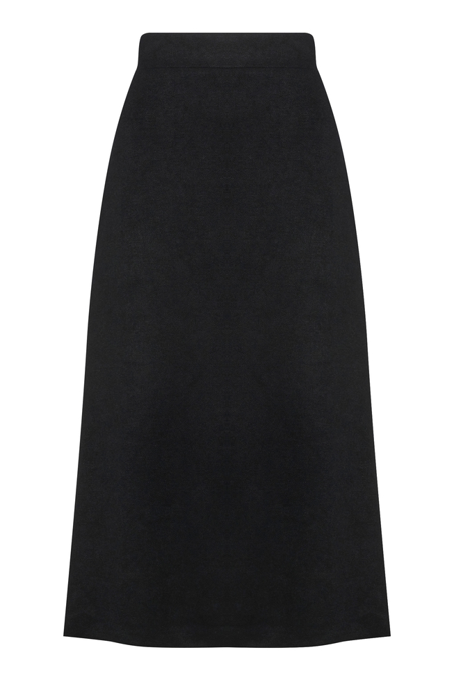 Черная юбка миди  5