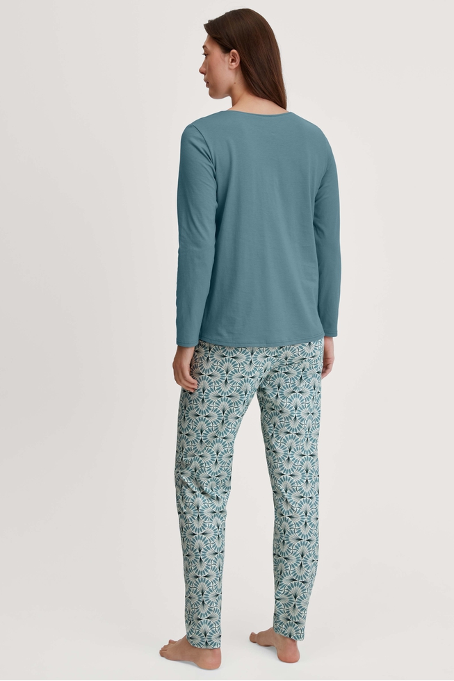 Женская хлопковая пижама с брюками 2