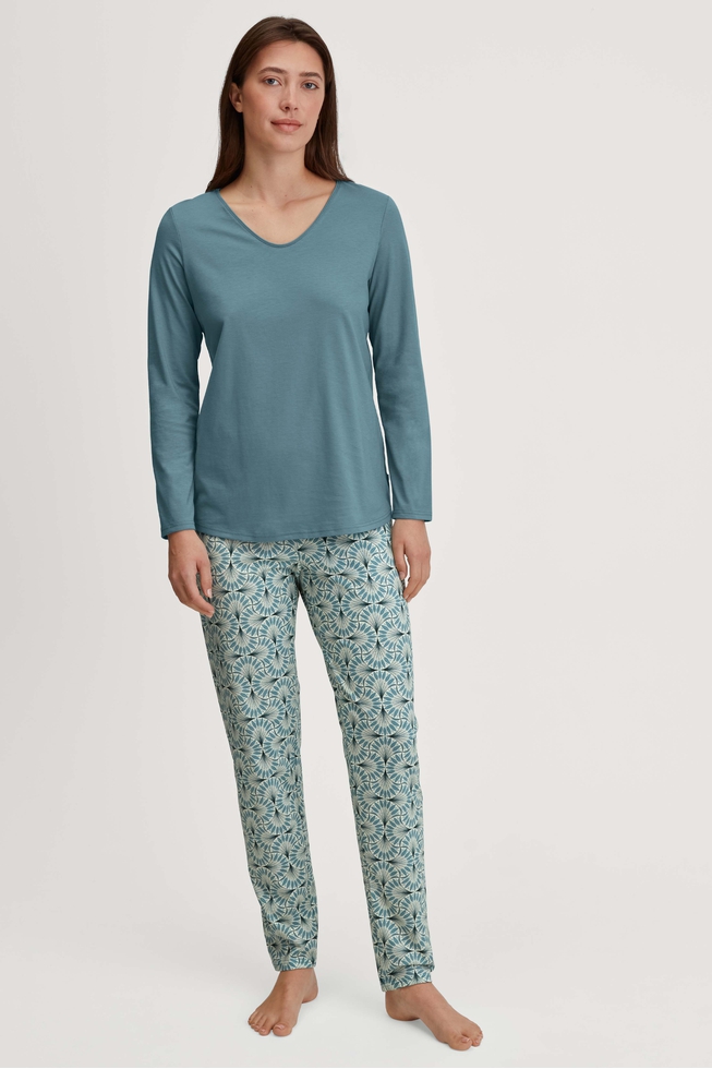 Женская хлопковая пижама с брюками 1