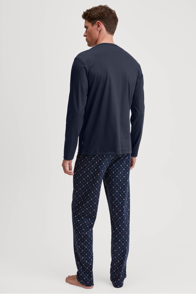 Мужская хлопковая пижама с брюками 2