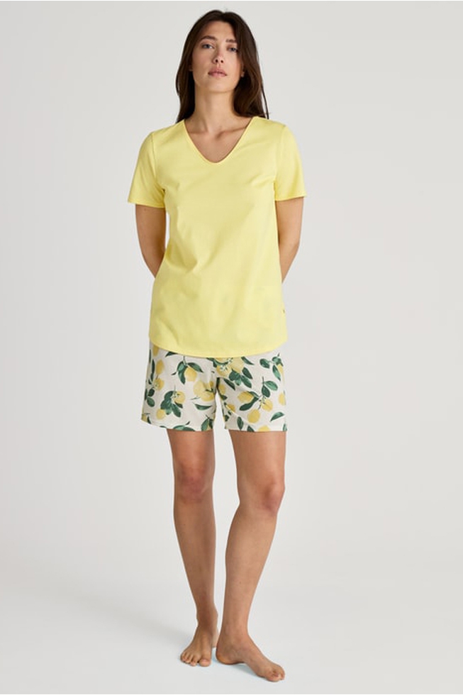 Женская хлопковая пижама с шортами 1