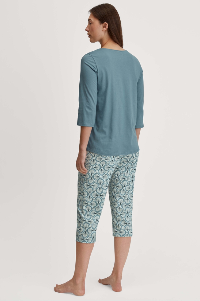 Женская хлопковая пижама с капри 2