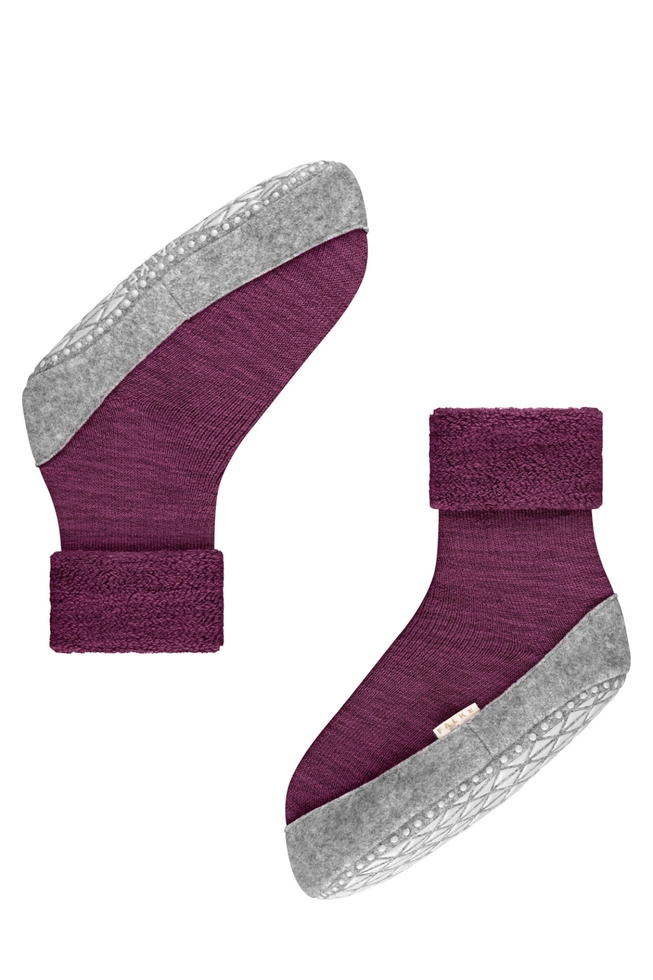Женские бордовые носки с подошвой Cosyshoe 3