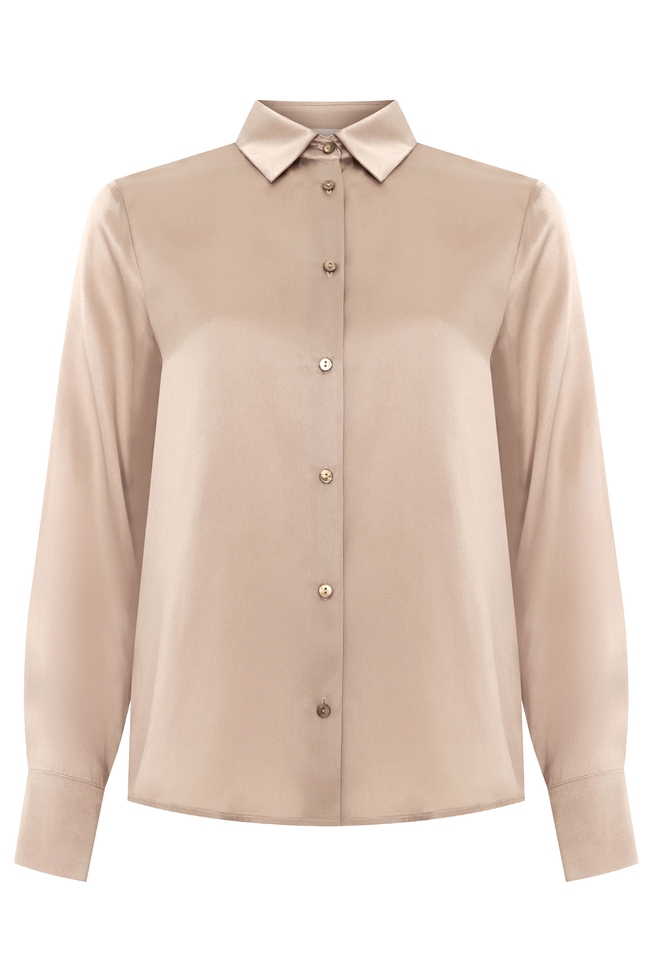 Шелковая блузка с длинным рукавом 5