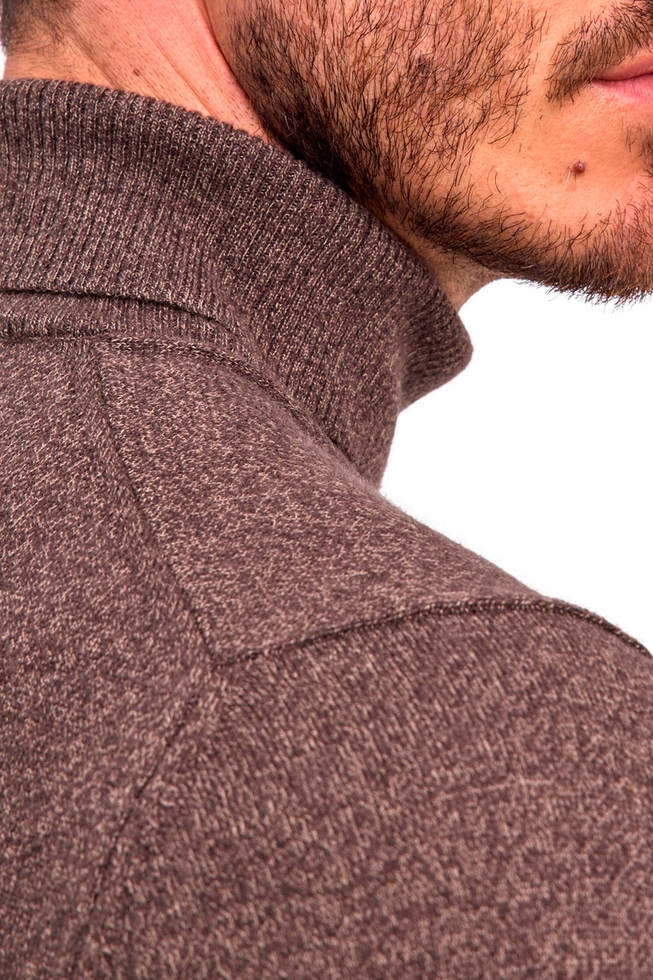 Водолазка мужская коричневая из шерсти 4