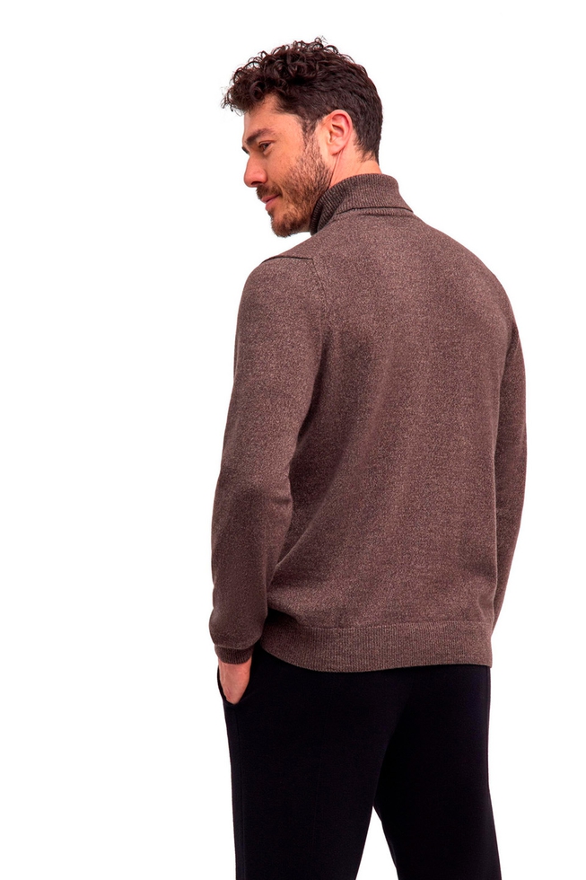 Водолазка мужская коричневая из шерсти 2