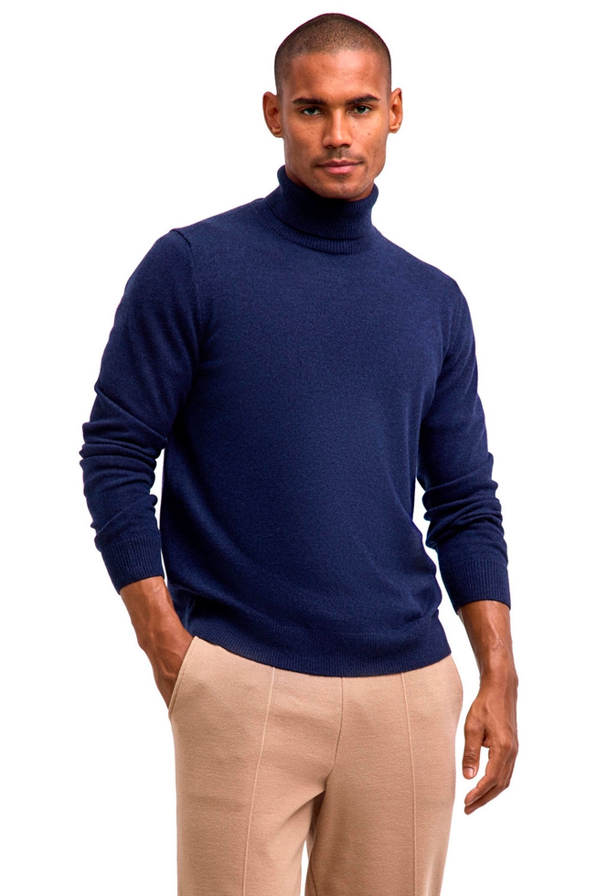 Водолазка мужская синяя из шерсти 1