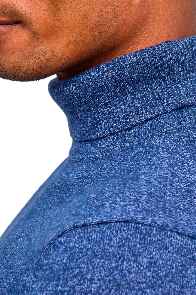 Водолазка мужская синяя из шерсти 4