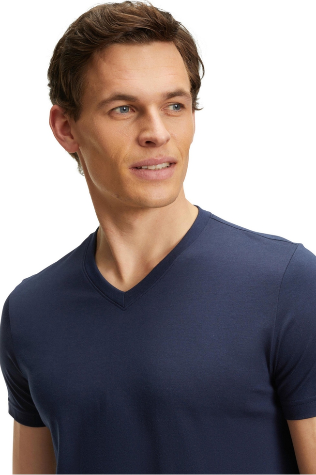 Футболка мужская синяя из хлопка PIMA COTTON 4