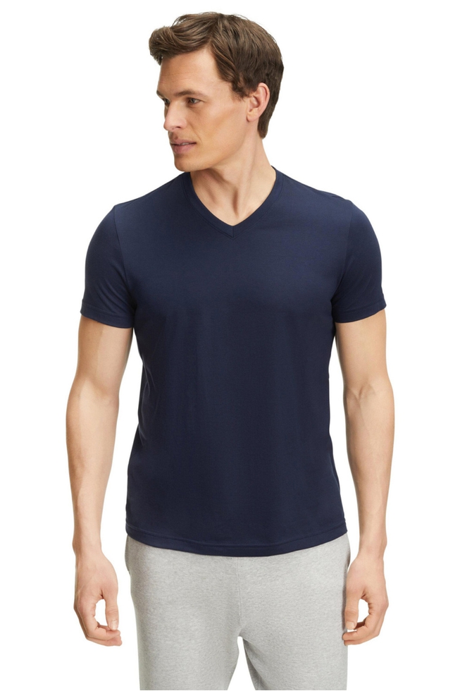 Футболка мужская синяя из хлопка PIMA COTTON 1
