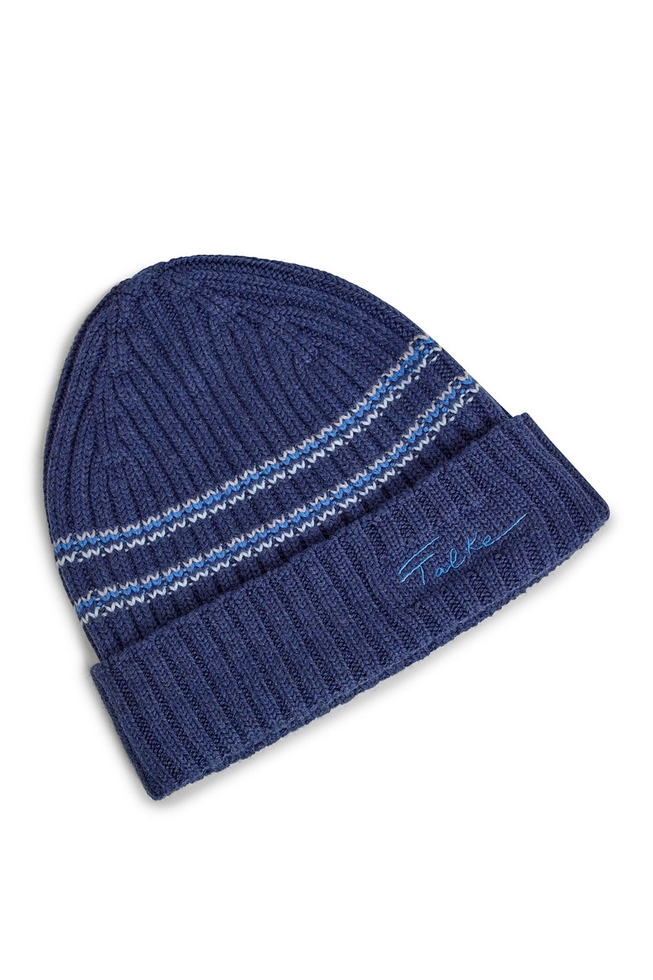 Синяя шерстяная шапка 3