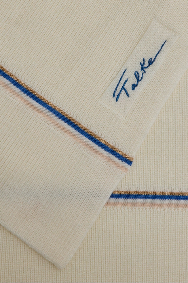 Белый шерстяной шарф 3