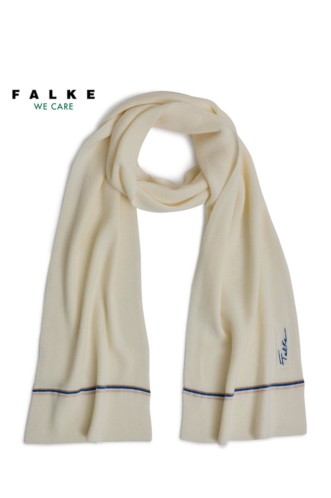 Белый шерстяной шарф 1