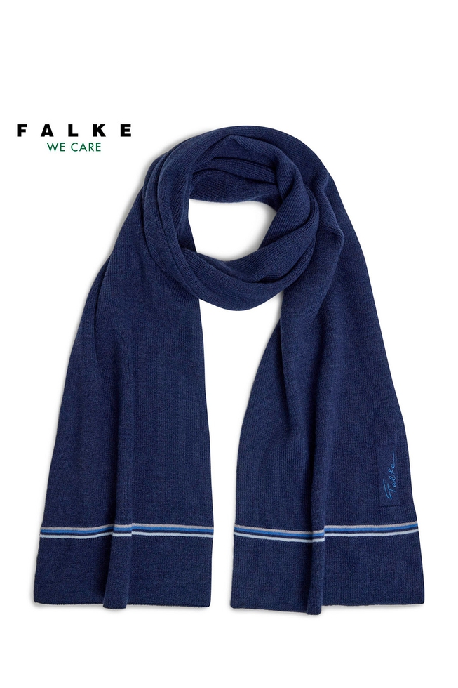 Синий шерстяной шарф 1