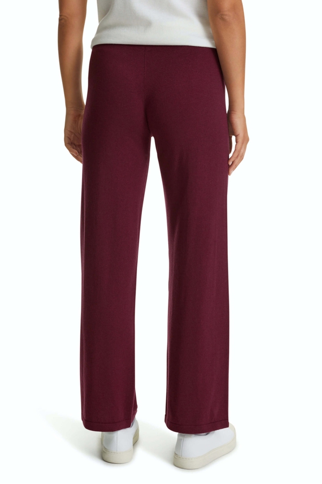 Широкие бордовые женские брюки Basic Essenitals 2