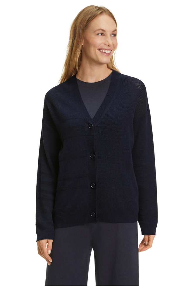 Синий женский кардиган 1