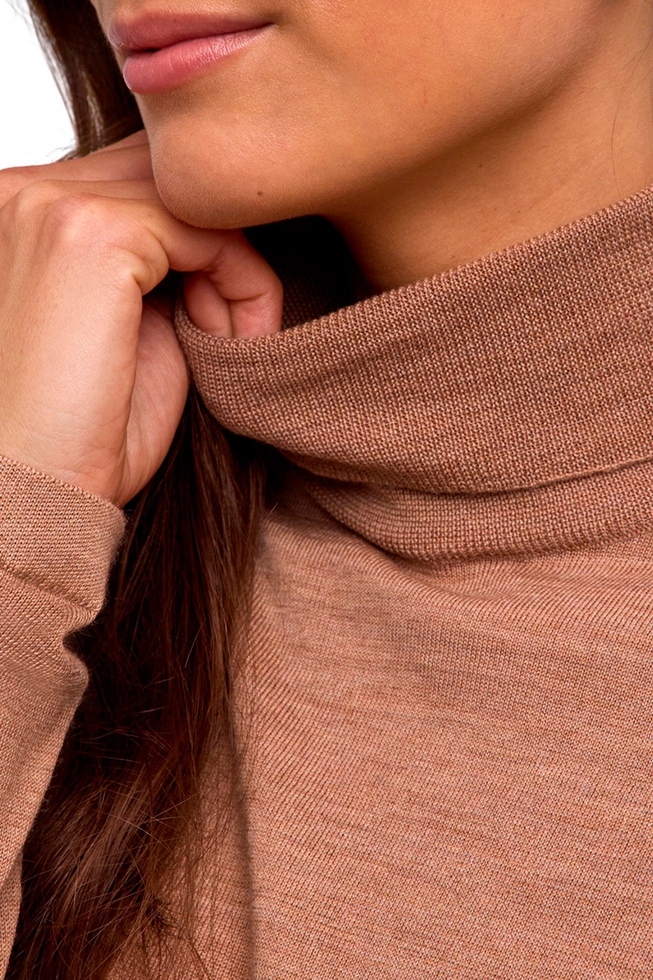 Водолазка женская коричневая из шерсти 4