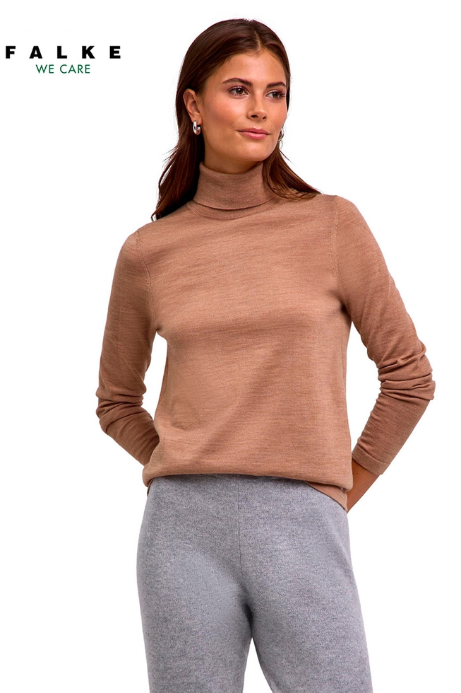 Водолазка женская коричневая из шерсти 1