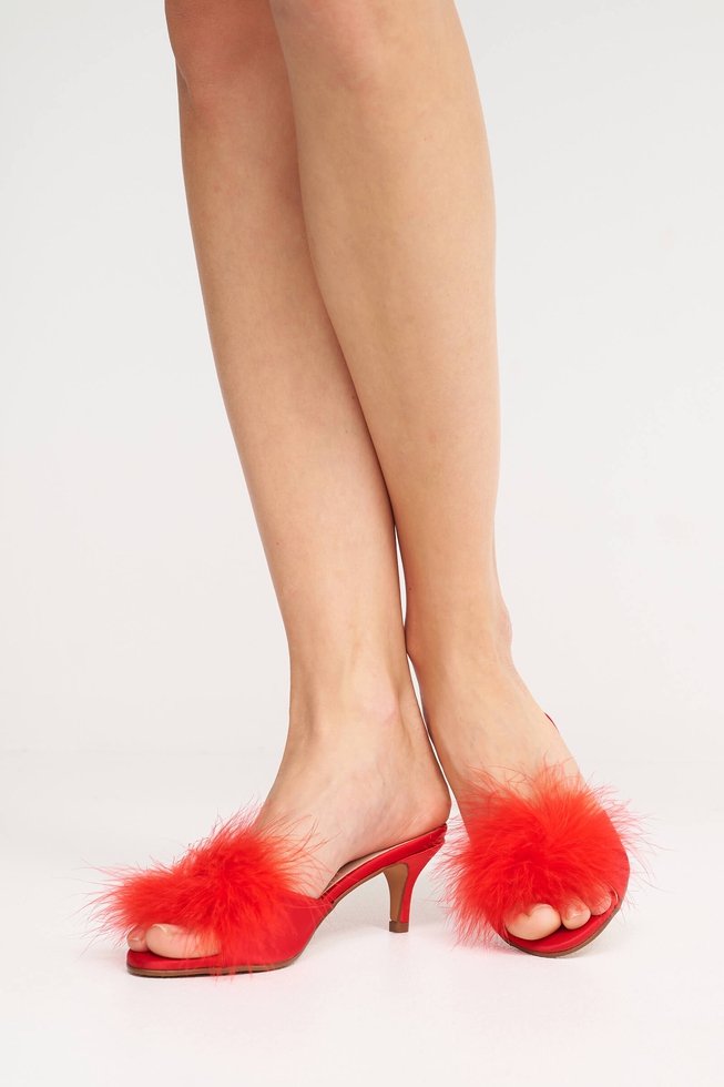 Женские красные домашние туфли 6