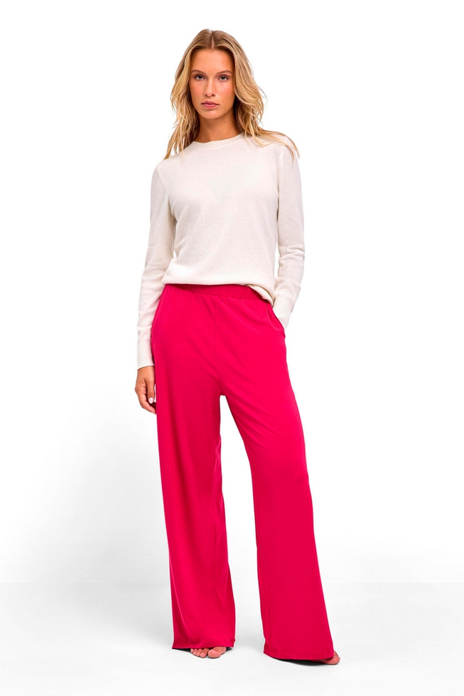 Женские трикотажные широкие брюки 3