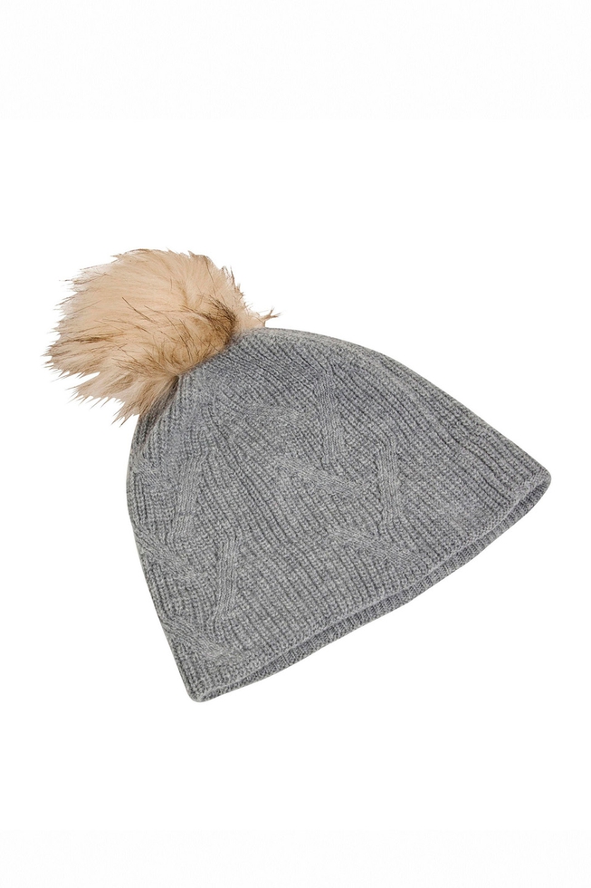 Серая шерстяная шапка 2