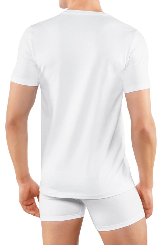 Комплект футболок мужских белых из хлопка 2 шт. 2
