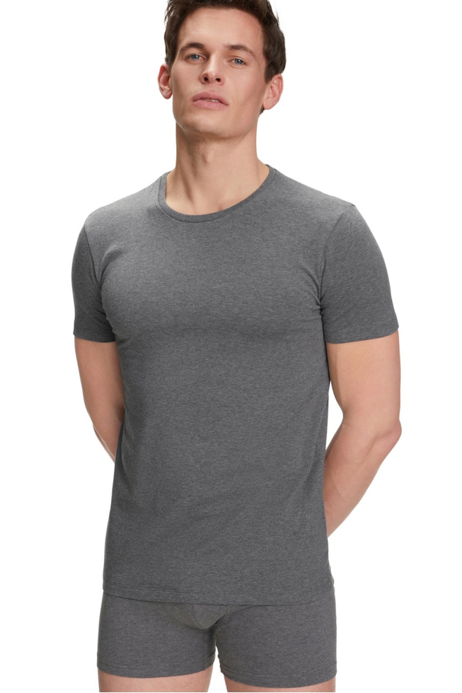 Комплект футболок мужских серых из хлопка 2 шт. 1