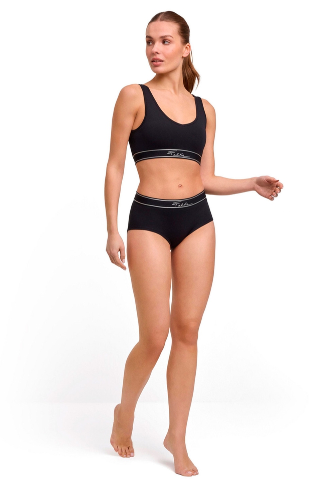 Набор женских чёрных трусов-хипстеров 2 шт. 3