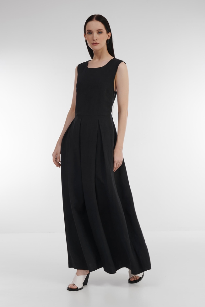 Чёрное длинное платье 3