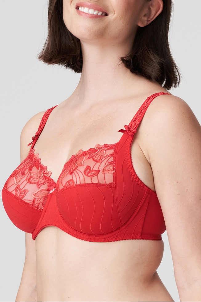 Красный бюстгальтер с мягкими чашками plus size 6