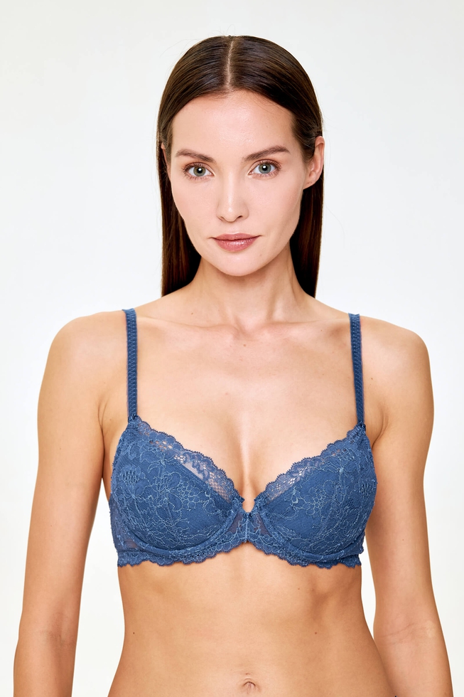  Кружевной бюстгальтер с плотной чашкой  1