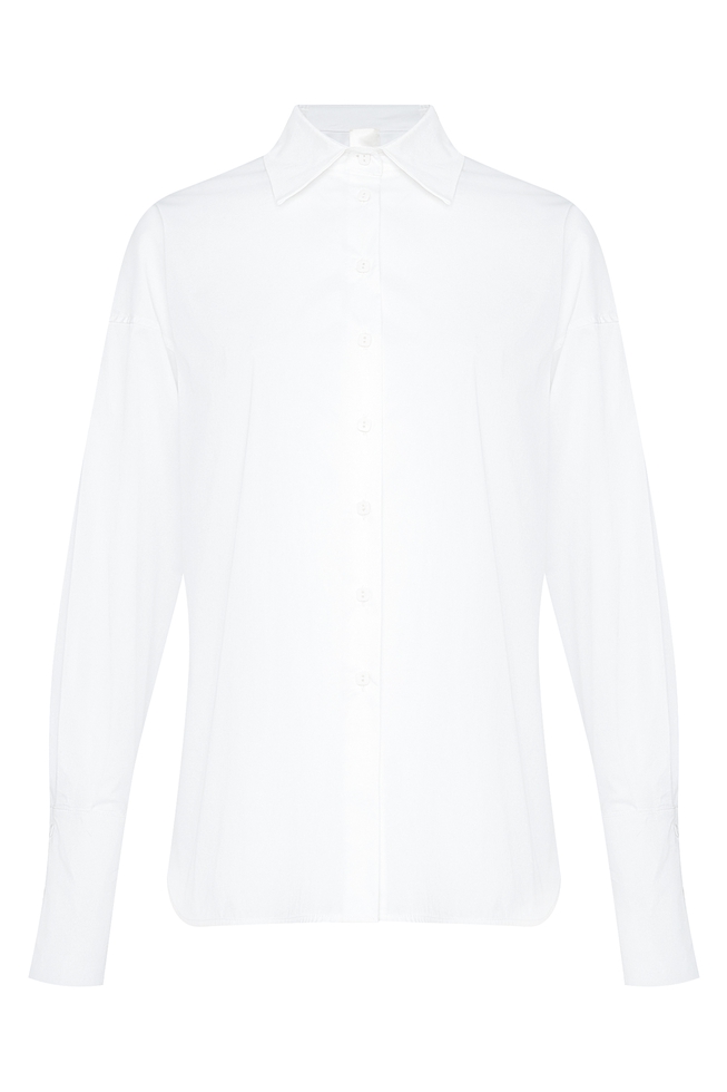 Белая блузка с длинным рукавом 5