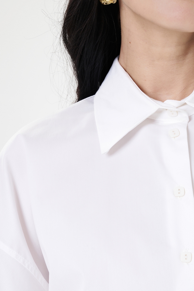 Белая блузка с длинным рукавом 4