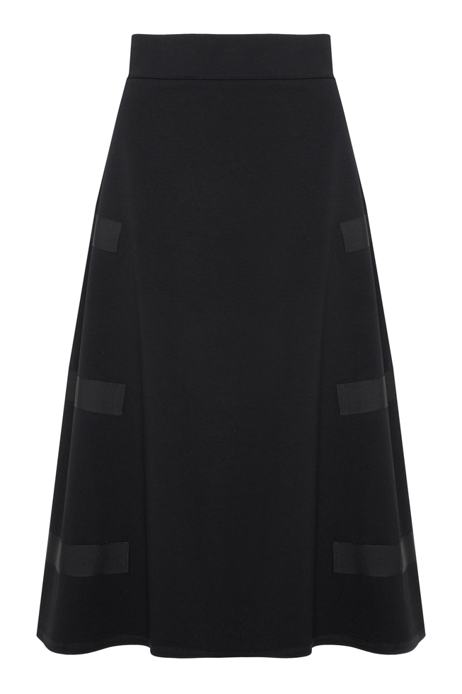 Черная юбка миди 5