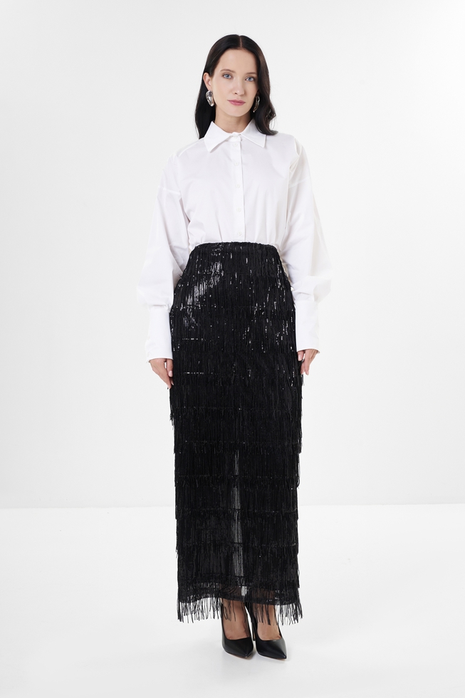 Длинная черная юбка 3