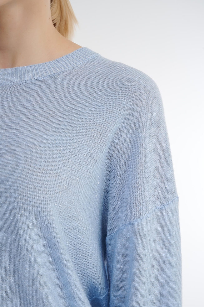 Женский голубой джемпер 4
