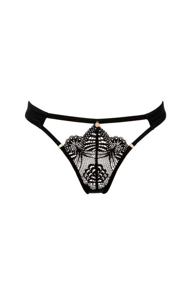Женские трусы-танга с кружевом 5