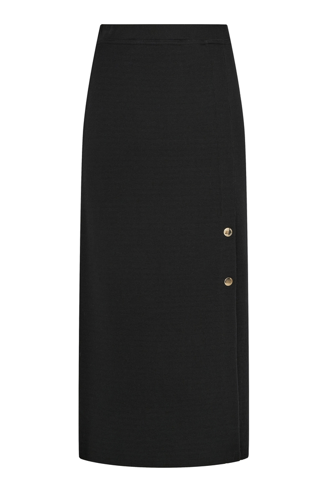 Длинная черная юбка карандаш 5