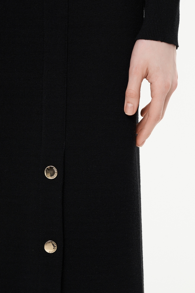 Длинная черная юбка карандаш 4