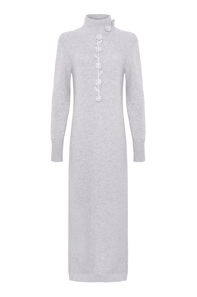 Длинное трикотажное платье  5